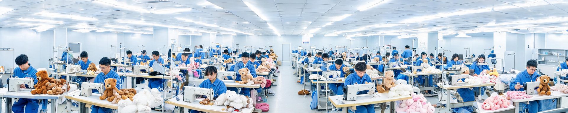 Dixin plush toy factory sewing workshop